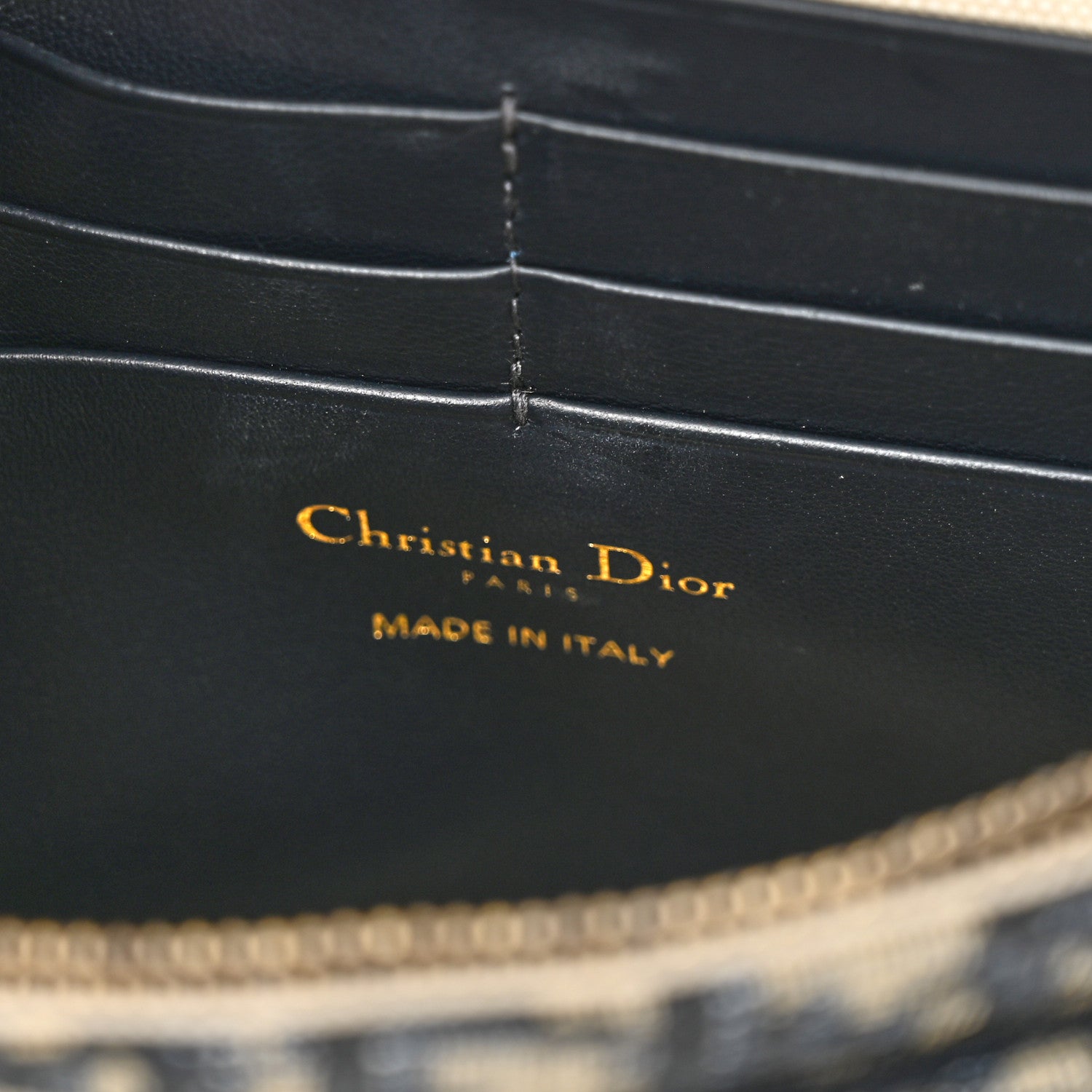 Christian Dior Oblique Saddle Chain Pouch Blue 6 of 9