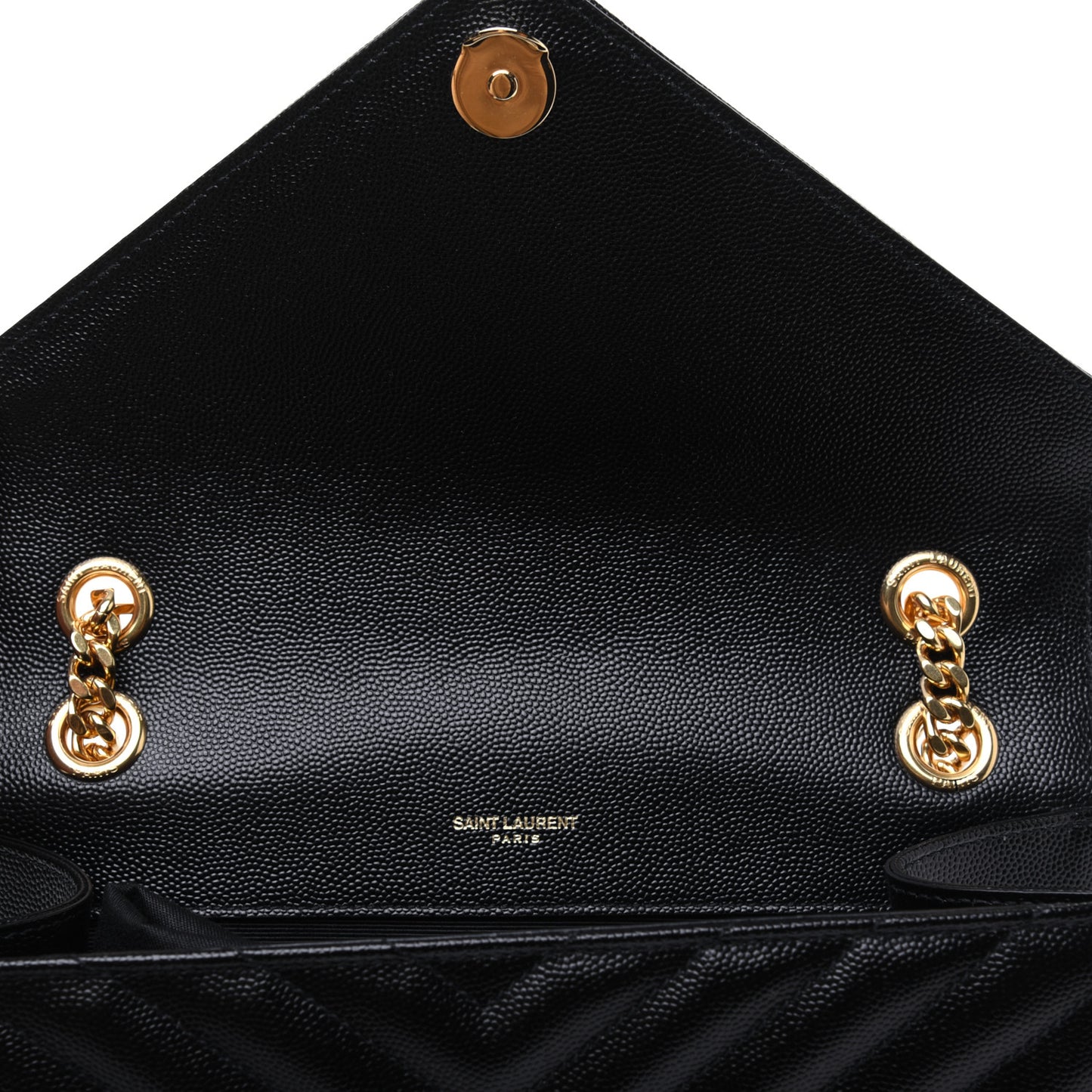Grain De Poudre Matelasse Chevron Medium Monogram Satchel Black