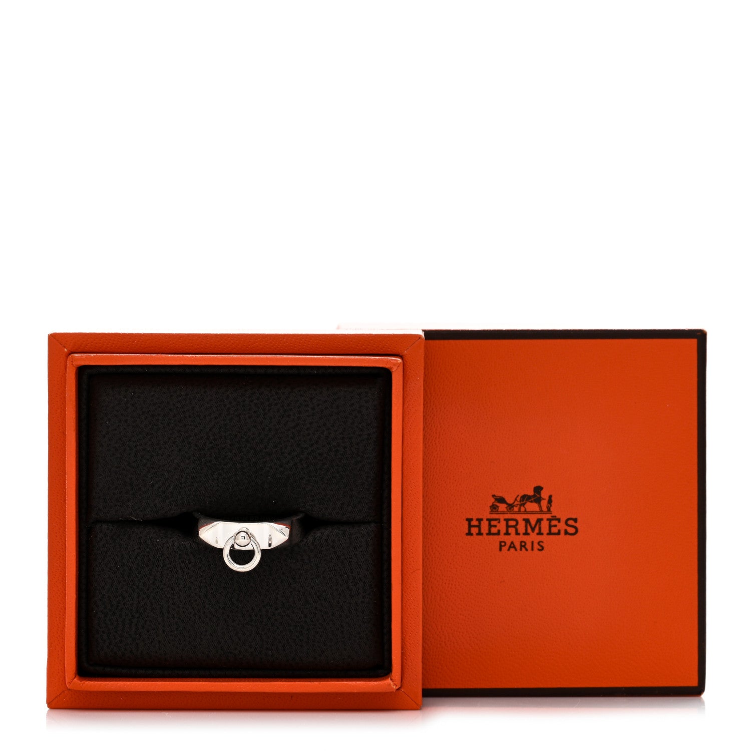 Hermes Sterling Silver PM Collier De Chien Ring 55 7.25 4 of 4