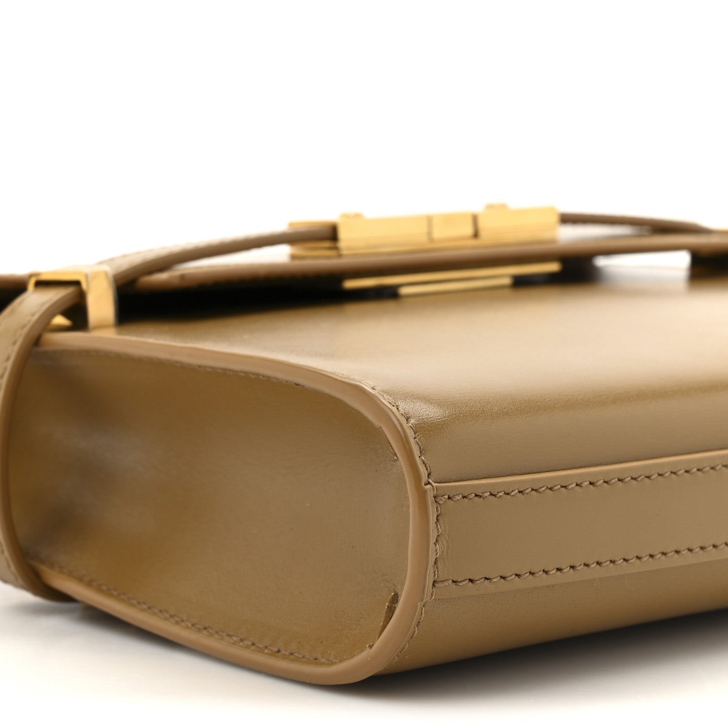 Saint Laurent Smooth Calfskin Mini Manhattan Shoulder Bag Tabac Brown 10 of 11