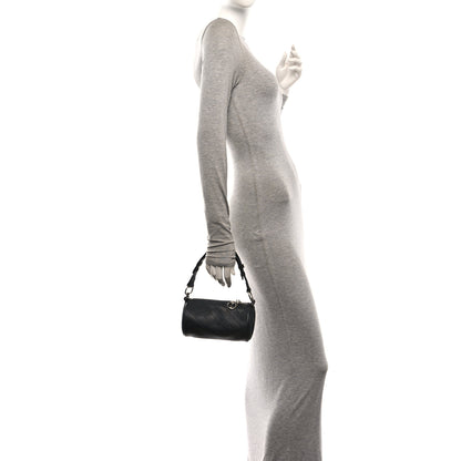 Gucci Sakai Be Green Calfskin Diagonal Stitched Mini Blondie Barrel Shoulder Bag Black 2 of 10