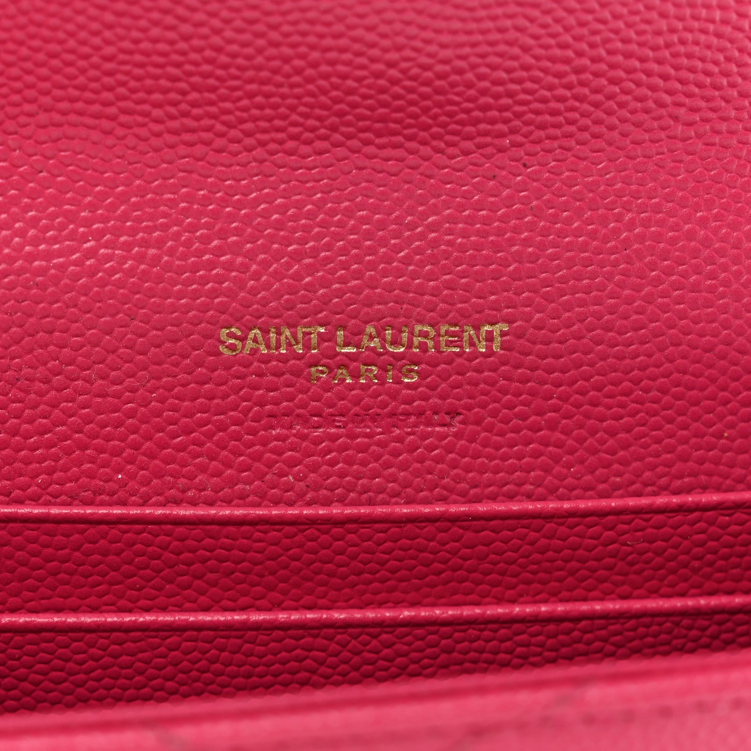 Saint Laurent Grain De Poudre Matelasse Chevron Small Monogram Envelope Wallet Bubblegum 6 of 8