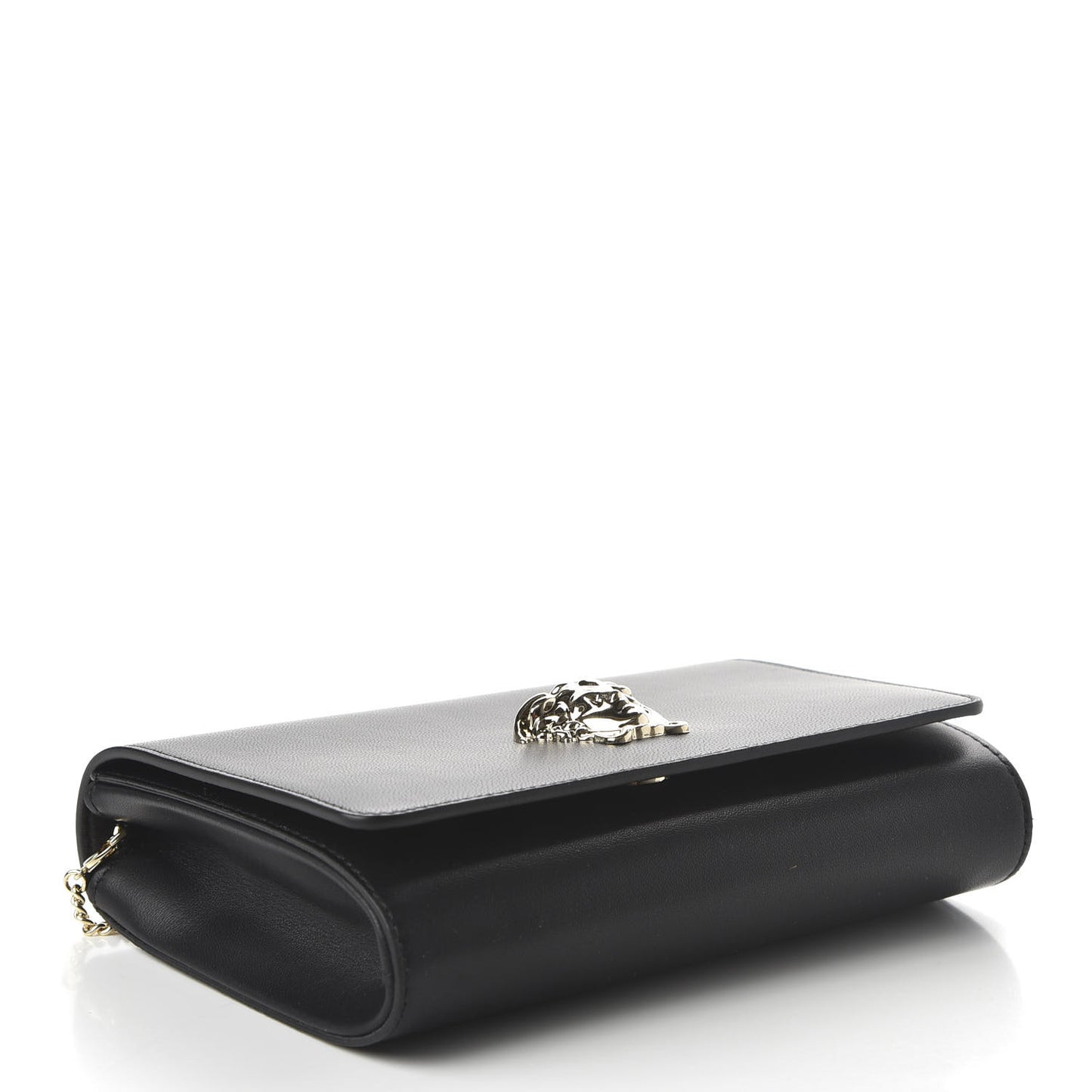 Vitello Palazzo Medusa Evening Clutch Bag Black