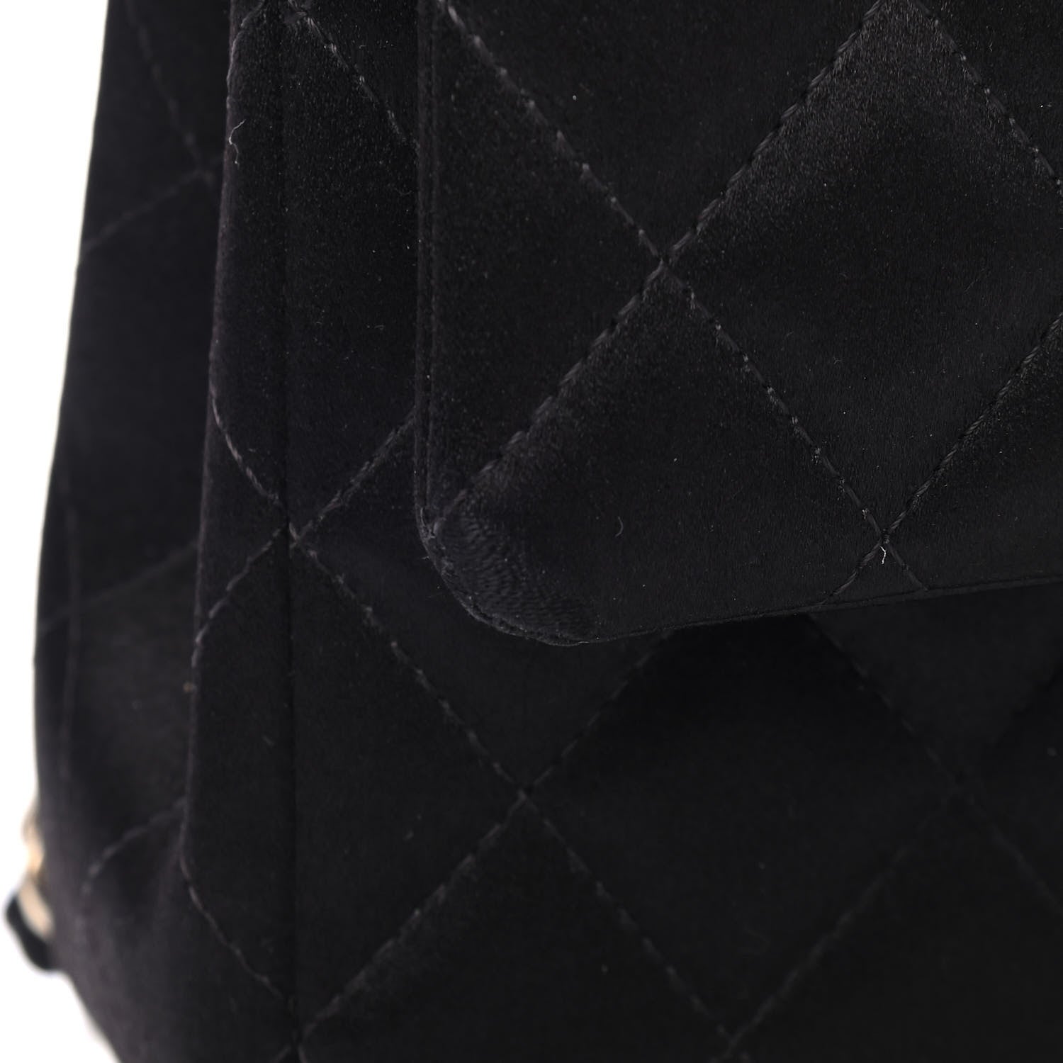 Chanel Satin Quilted Medium Double Flap Black 5 of 5