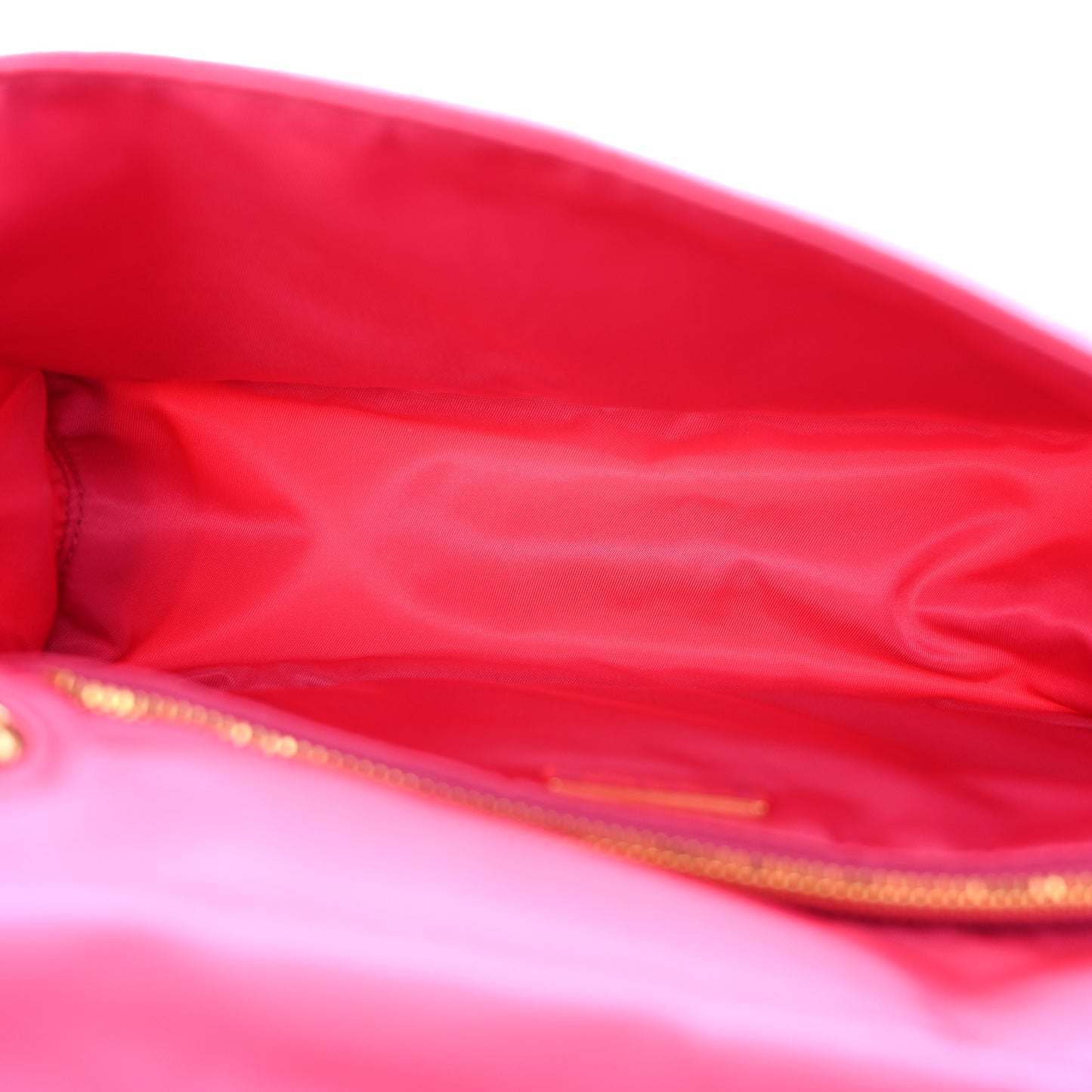 Nylon Tessuto Chain Shoulder Bag Fuxia