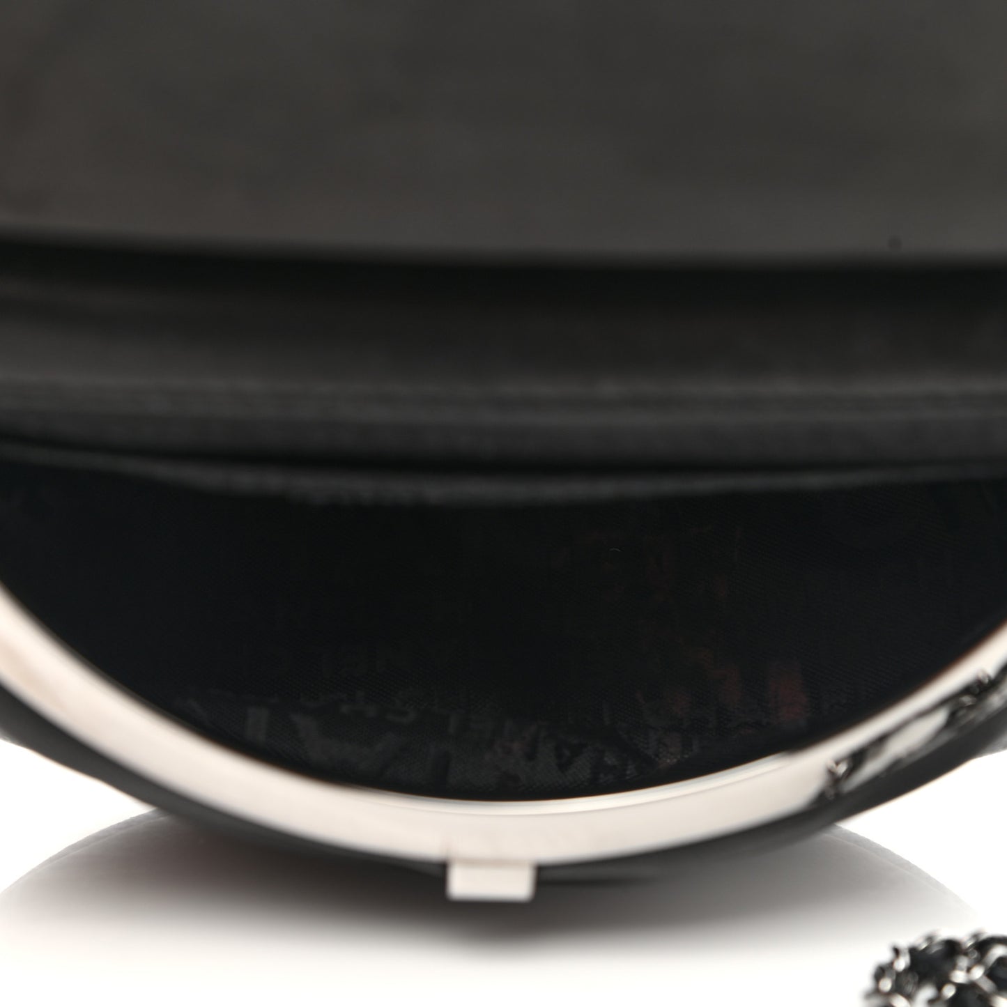 Patent Lambskin Chocolate Bar Flap Clutch Black