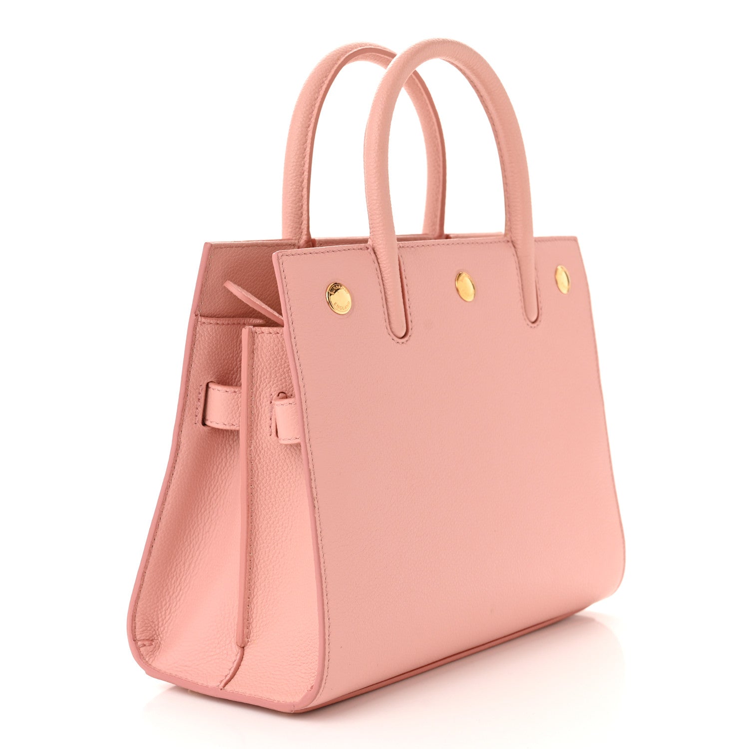 Burberry Grainy Calfskin Mini Two Handle Title Bag Blush Pink 3 of 10