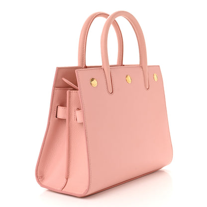 Burberry Grainy Calfskin Mini Two Handle Title Bag Blush Pink 3 of 10