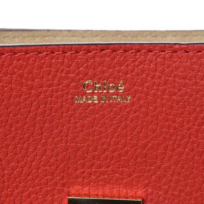 Chloe Grained Lambskin Mini Drew Shoulder Bag Plaid Red 6 of 6