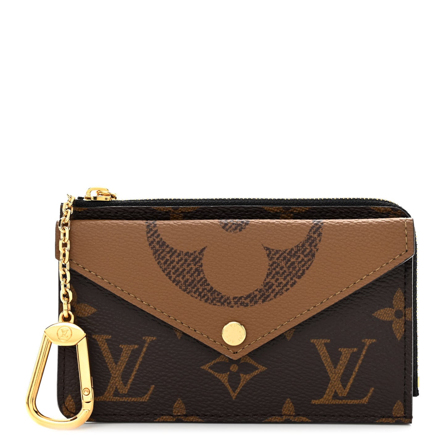 Reverse Monogram Recto Verso Card Holder Brown