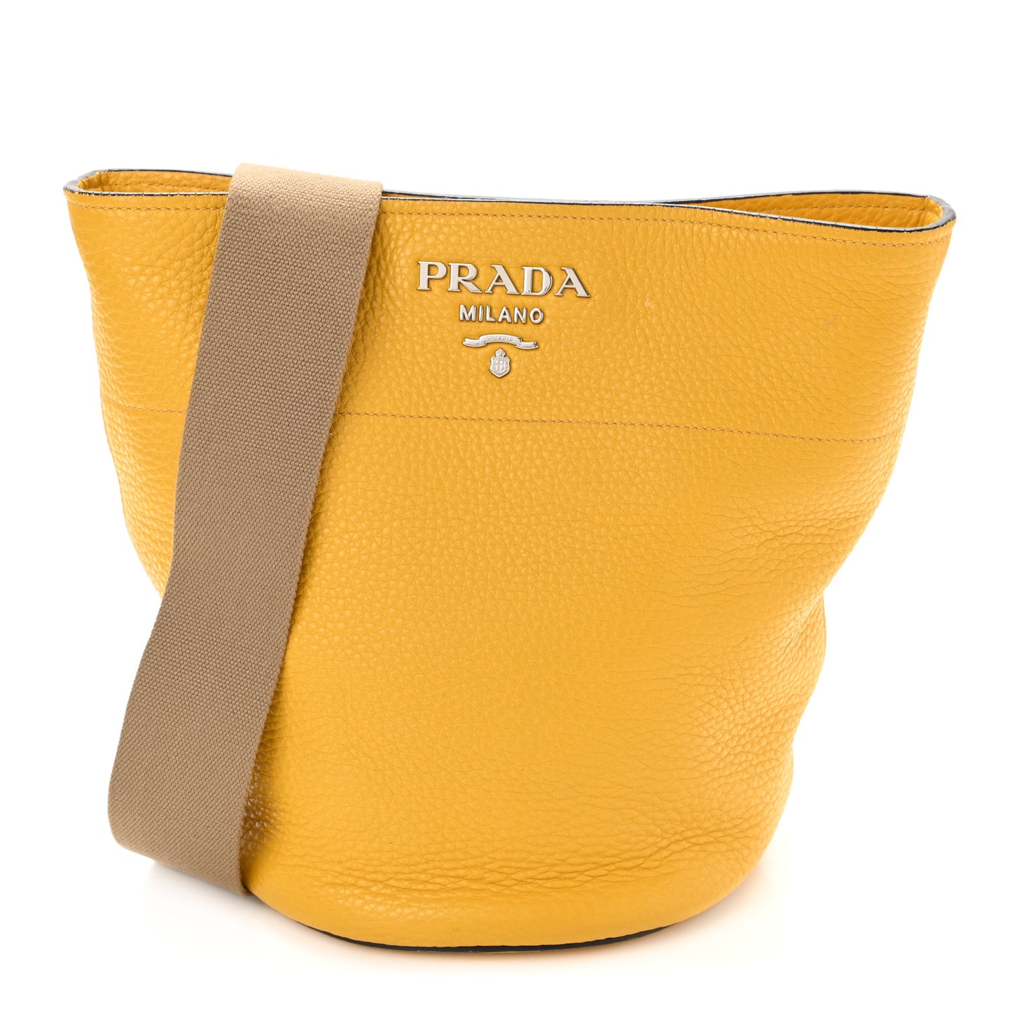 Vitello Daino Bucket Bag Mimosa