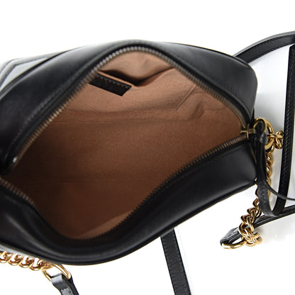Gucci Calfskin Matelasse Small GG Marmont Chain Shoulder Bag Black 5 of 12