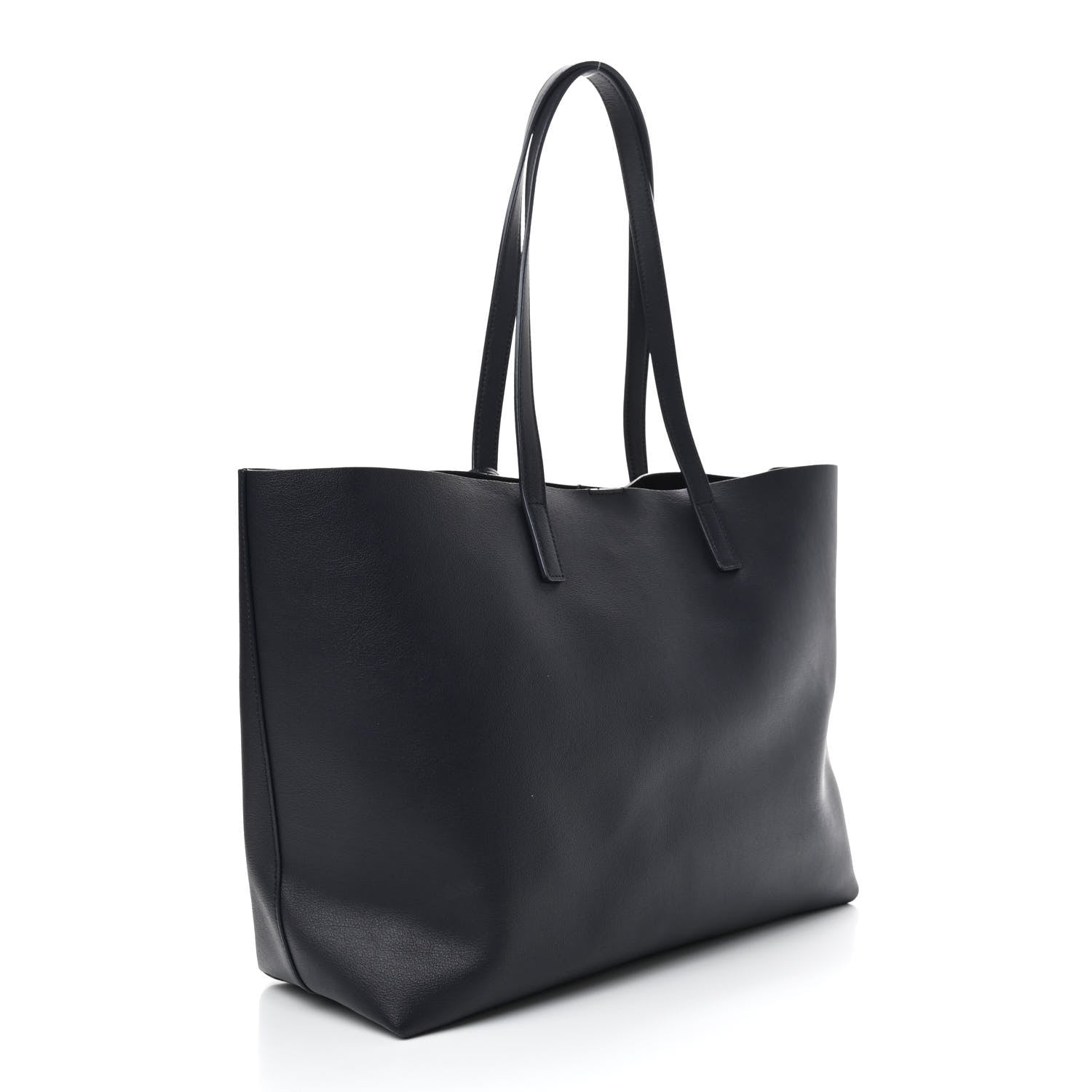 Saint Laurent Calfskin Large Shopping Tote Deep Marine 3 of 9