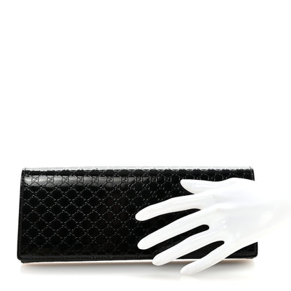 Gucci Patent Microguccissima Small Broadway Clutch Black 2 of 7