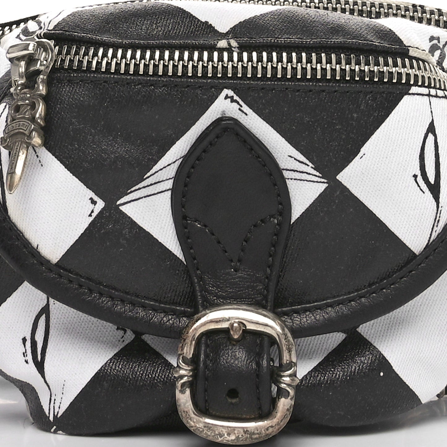 Canvas 99 Eyes Snat Pack Gunslinger Waist Bag Black White