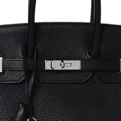 Hermes Taurillon Clemence Birkin 35 Black 8 of 10