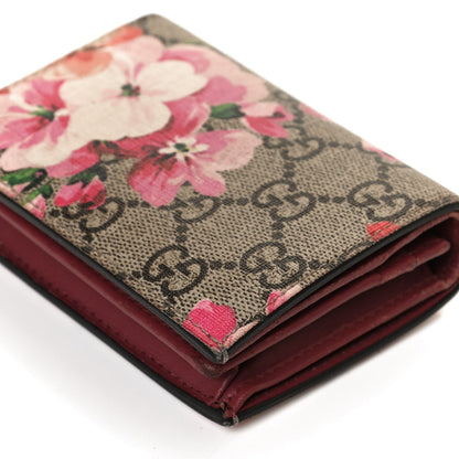 Gucci GG Supreme Monogram Blooms Card Case Beige Multicolor Dry Rose 9 of 10