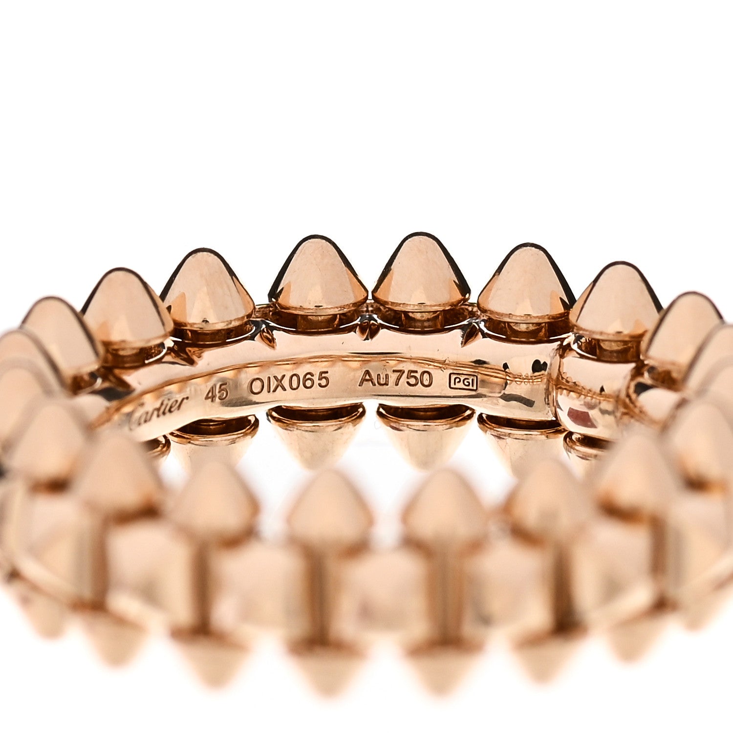 Cartier 18K Pink Gold SM Clash De Cartier Ring 45 3.25 5 of 6