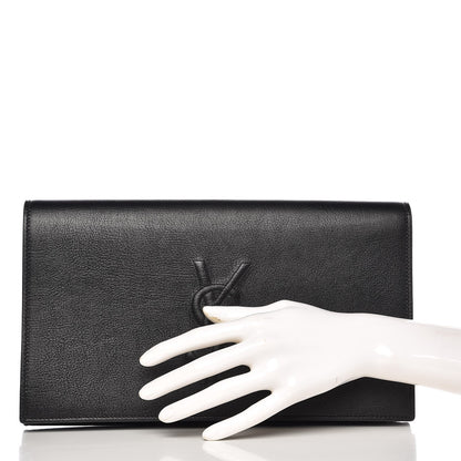 Saint Laurent Calfskin Monogram Large Belle De Jour Clutch Black 2 of 6