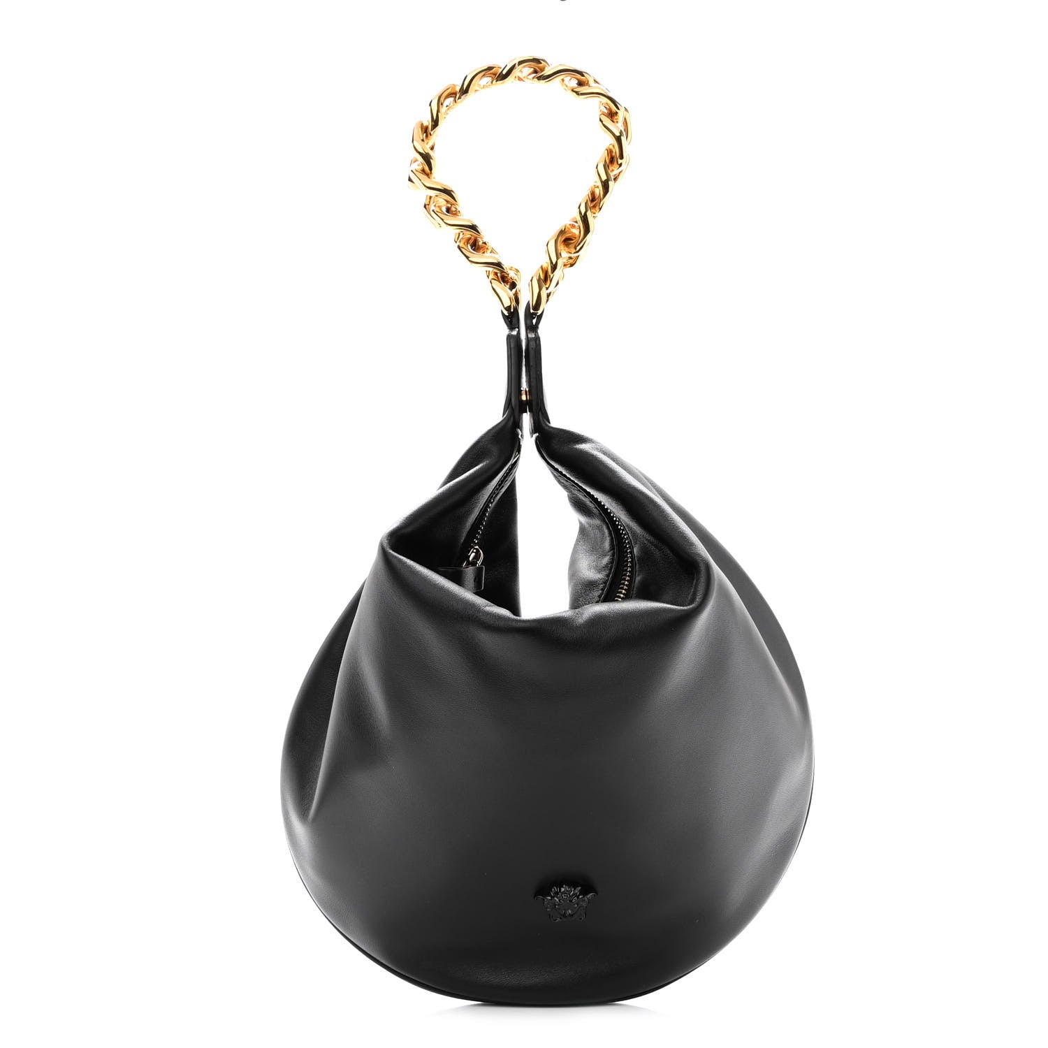 Versace Calfskin La Medusa Chain Hobo Black 1 of 9