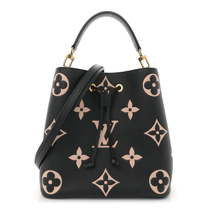 Louis Vuitton Empreinte Monogram Giant Neonoe MM Black Beige 1 of 11