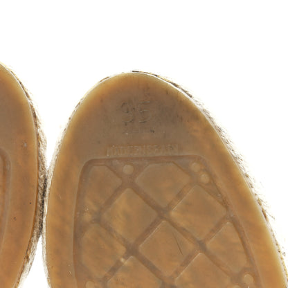 Chanel Lambskin CC Espadrilles 35 Navy Black 6 of 10