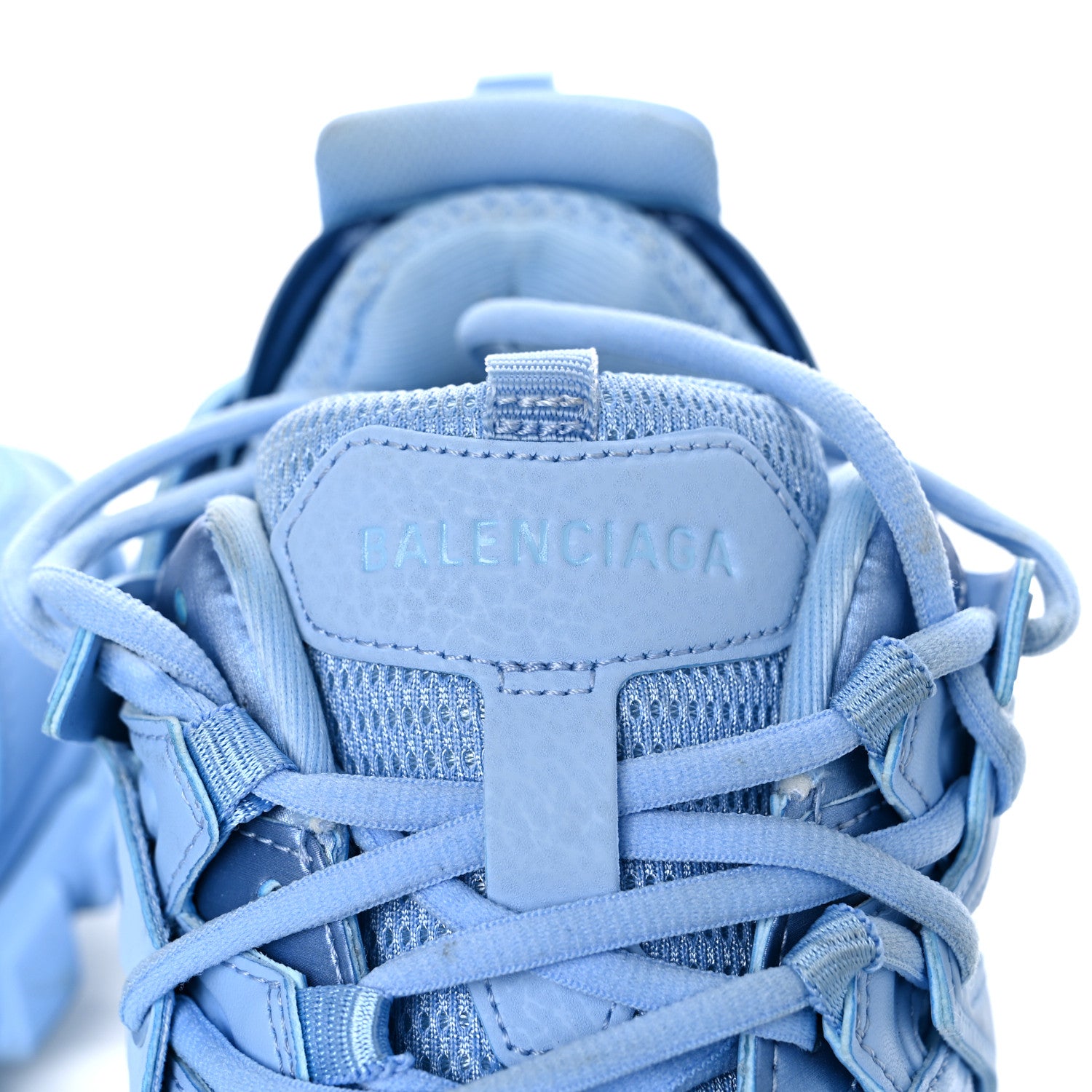 Balenciaga Mesh Nylon Womens Track Sneakers 39 Light Blue 7 of 14