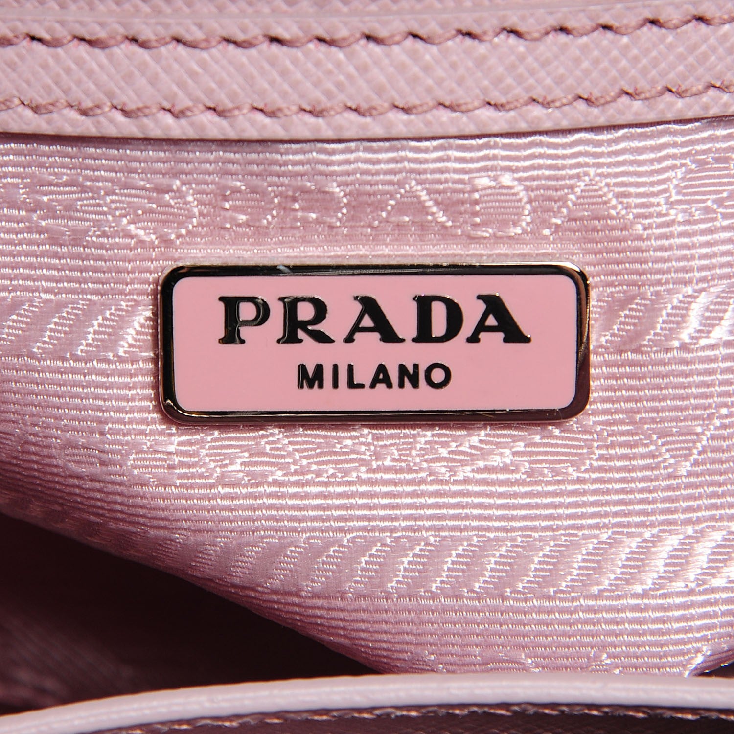 Prada Saffiano Lux Top Handle Crossbody Bag Mughetto 7 of 9