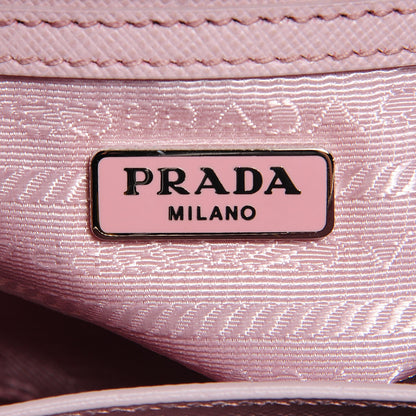 Prada Saffiano Lux Top Handle Crossbody Bag Mughetto 7 of 9