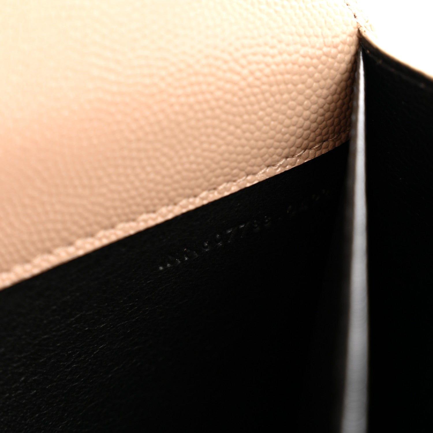 Saint Laurent Grain De Poudre Monogram Uptown Chain Wallet Taupe 8 of 14