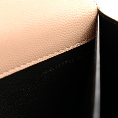 Saint Laurent Grain De Poudre Monogram Uptown Chain Wallet Taupe 8 of 14