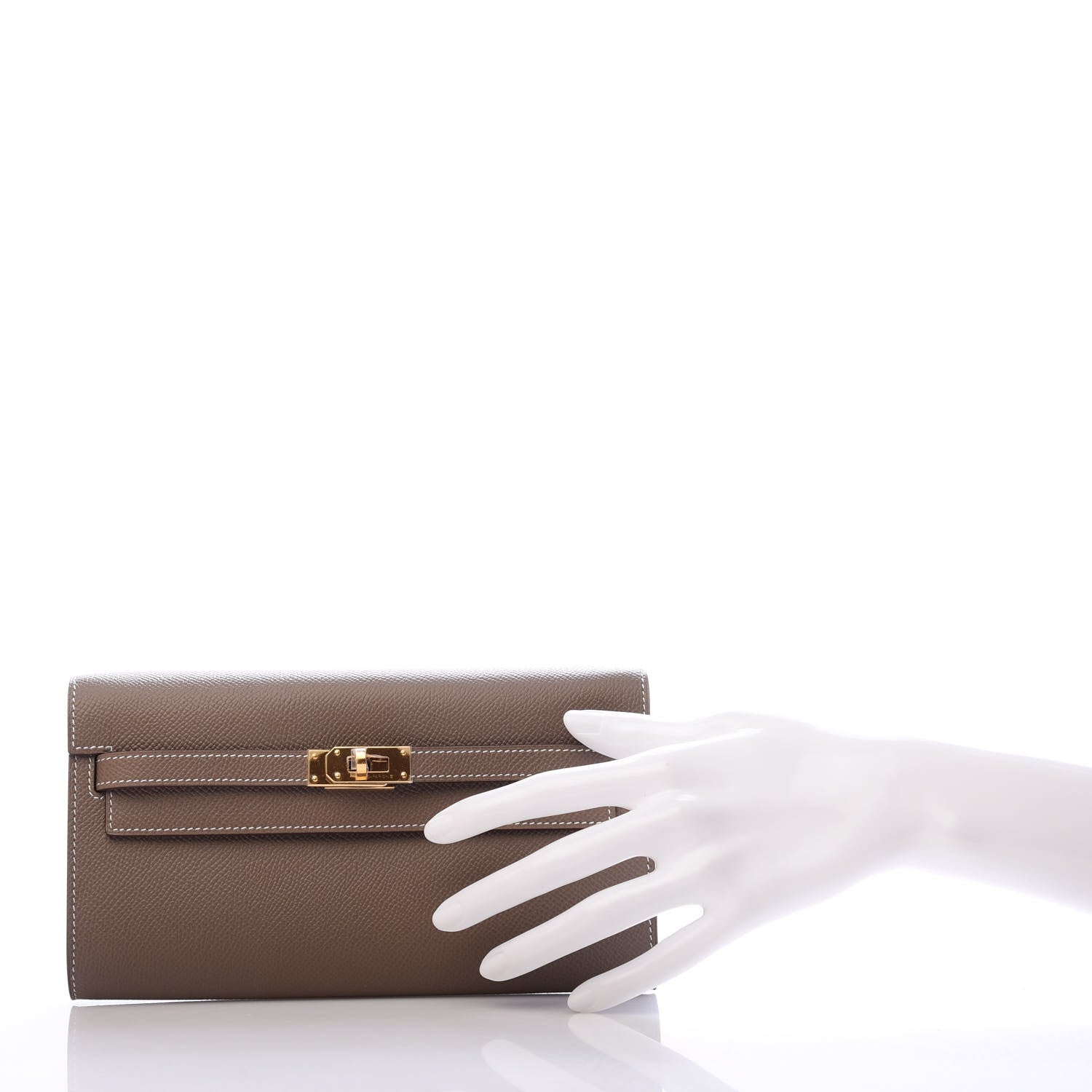 Hermes Epsom Kelly Wallet To Go Etoupe 2 of 7