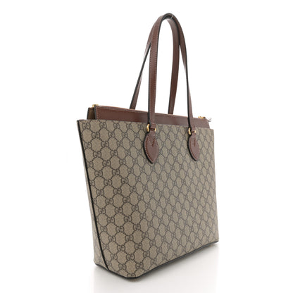 Gucci GG Supreme Monogram Medium Zippered Bucket Tote Beige Tuscany 2 of 11