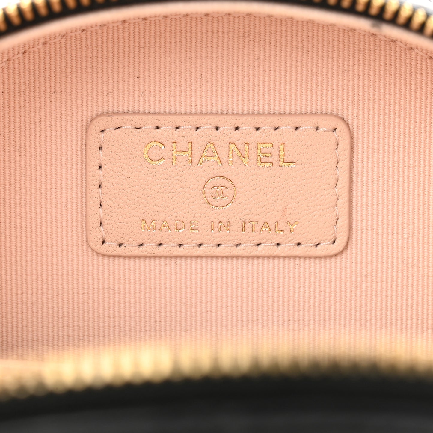 Lambskin Quilted Mini Chic Riviera Top Handle Vanity Case Black