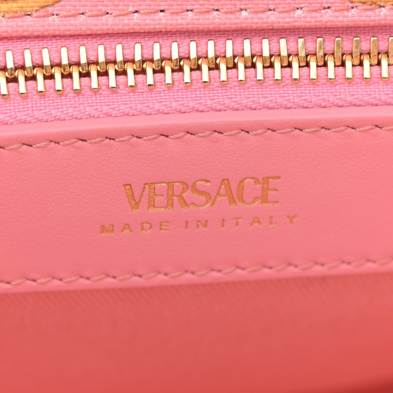 Versace Canvas Baroque Print Medusa Large Tote Pink 6 of 11