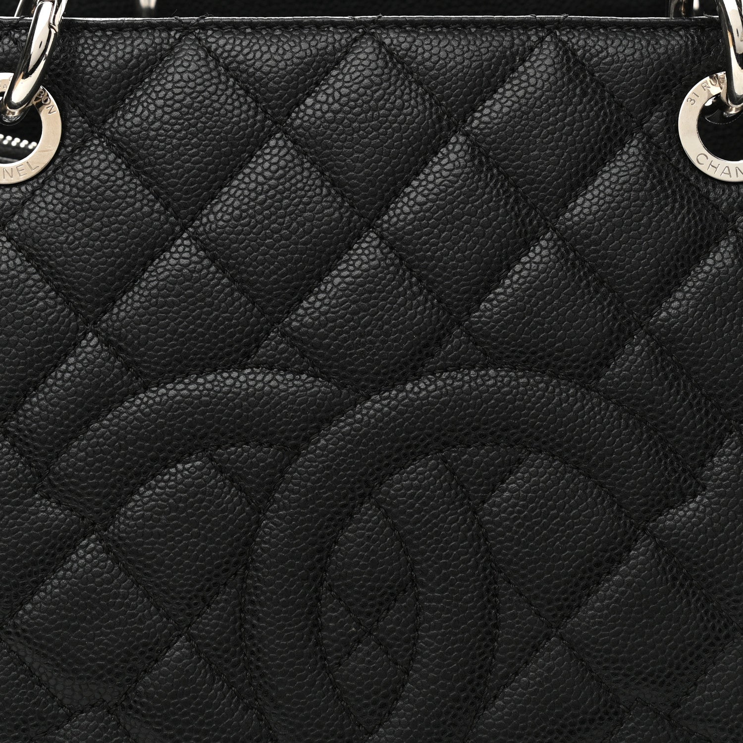 Chanel Caviar Quilted XL Grand Shopping Tote GST Black 7 of 11