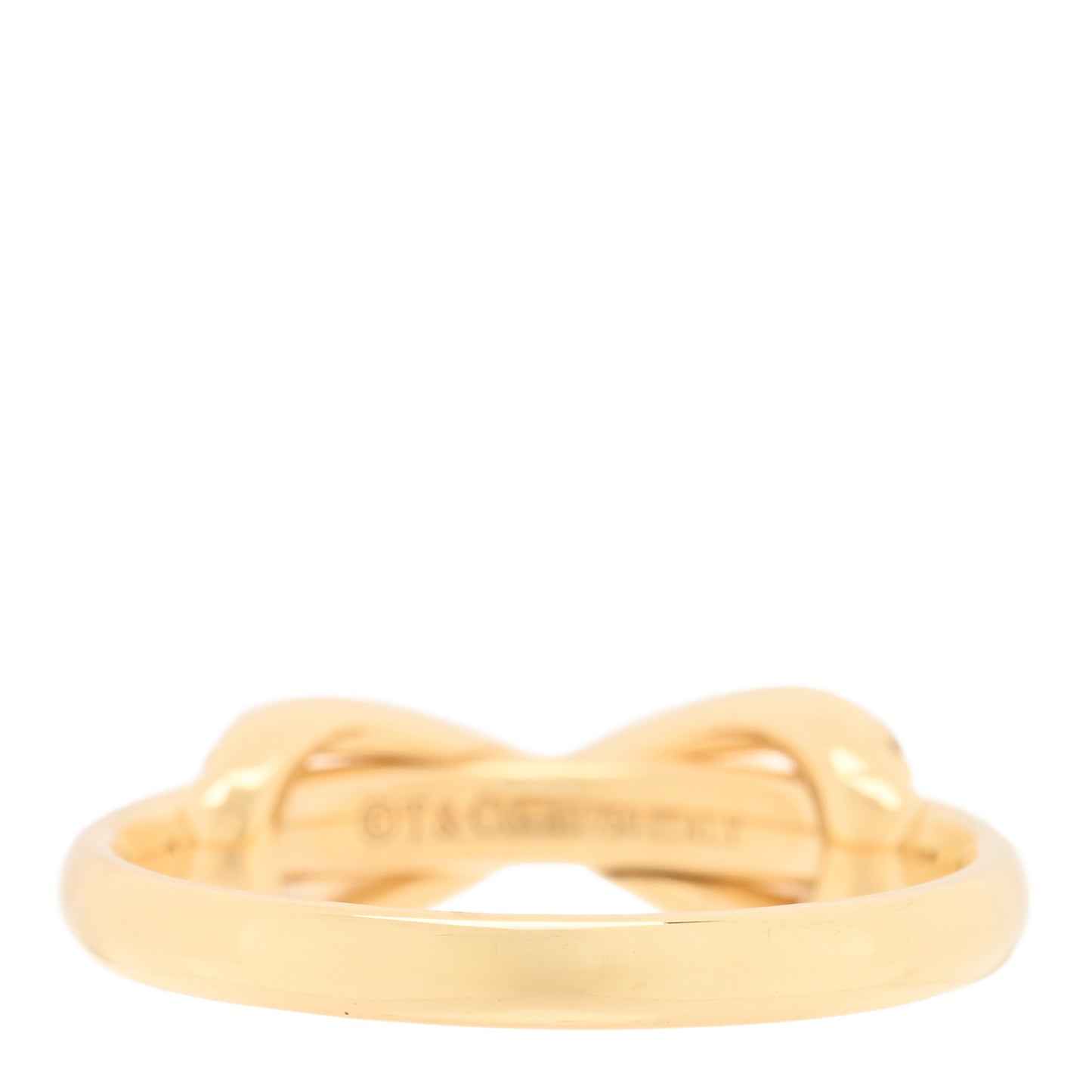 18K Yellow Gold Diamond Infinity Ring 50 5.5