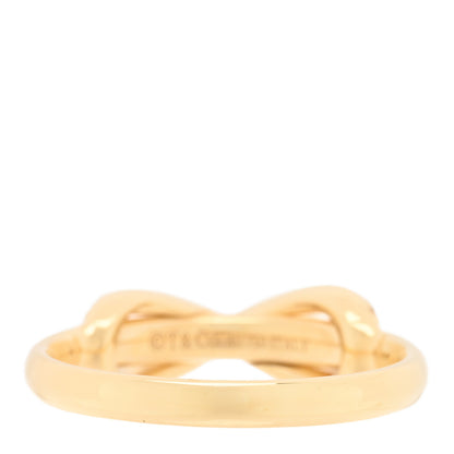 Tiffany 18K Yellow Gold Diamond Infinity Ring 50 5.5 3 of 4