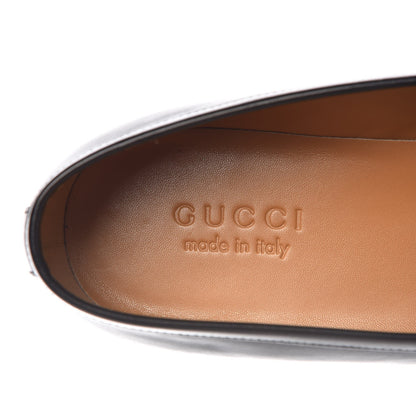 Gucci Calfskin Horsebit Mens Jordaan Loafers 8 Black 6 of 9
