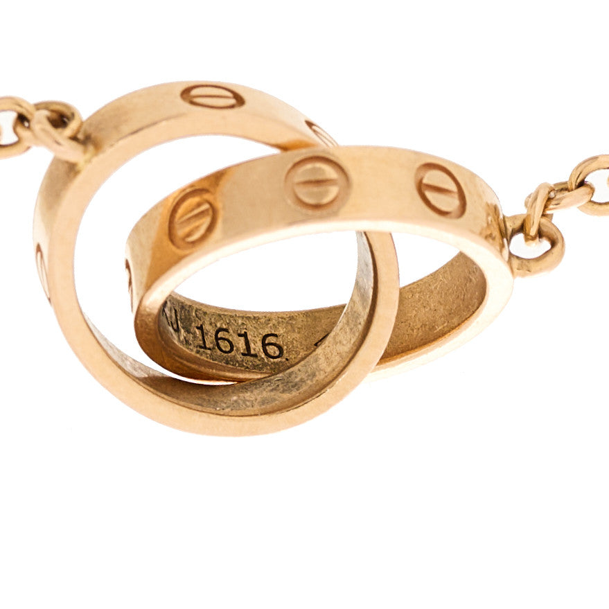 18K Pink Gold Interlocking LOVE Bracelet