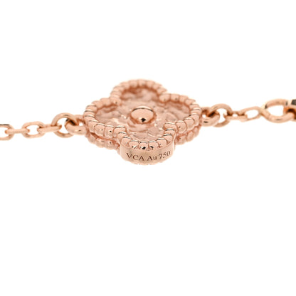 Van Cleef & Arpels 18K Rose Gold 6 Motifs Sweet Alhambra Bracelet 4 of 5