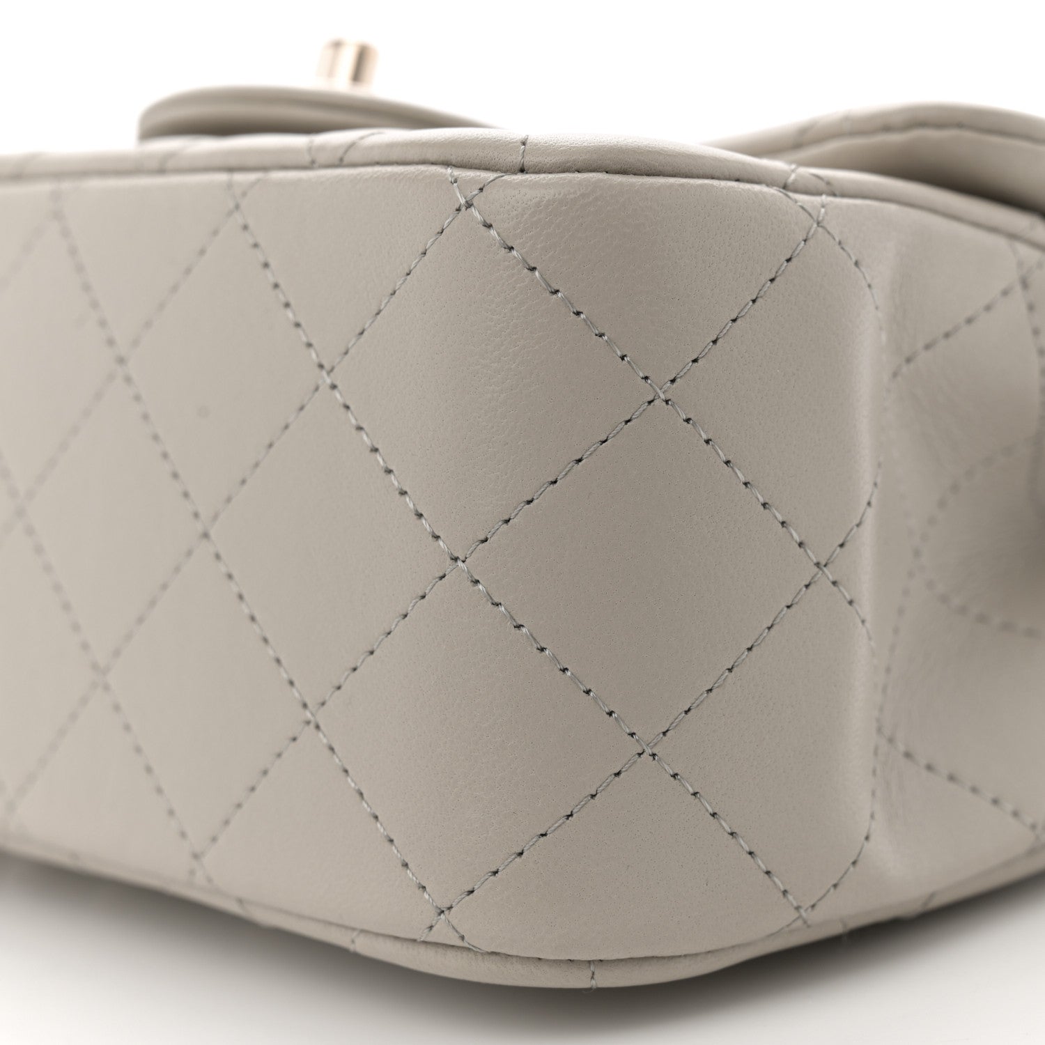 Chanel Lambskin Quilted Mini Square Flap Grey 10 of 11
