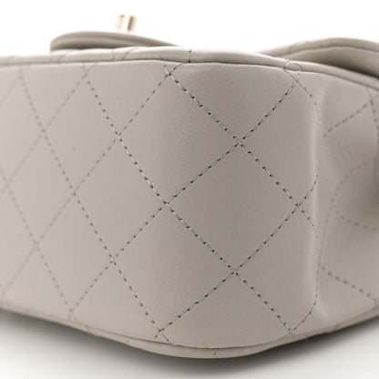 Chanel Lambskin Quilted Mini Square Flap Grey 10 of 11