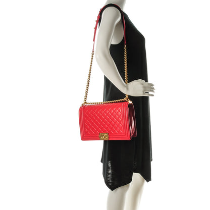 Chanel Lambskin Quilted New Medium Boy Flap Red 2 of 8