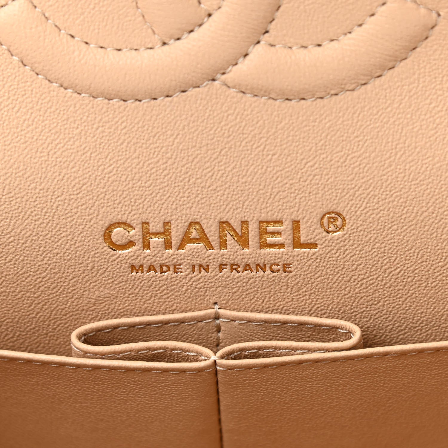 Chanel Caviar Quilted Medium Double Flap Beige 6 of 11