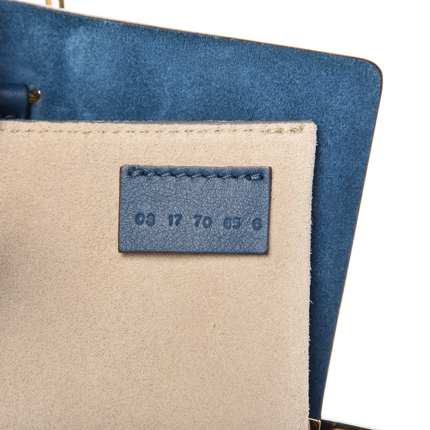 Chloe Suede Smooth Calfskin Drew Shoulder Bag Majolica Blue 9 of 11