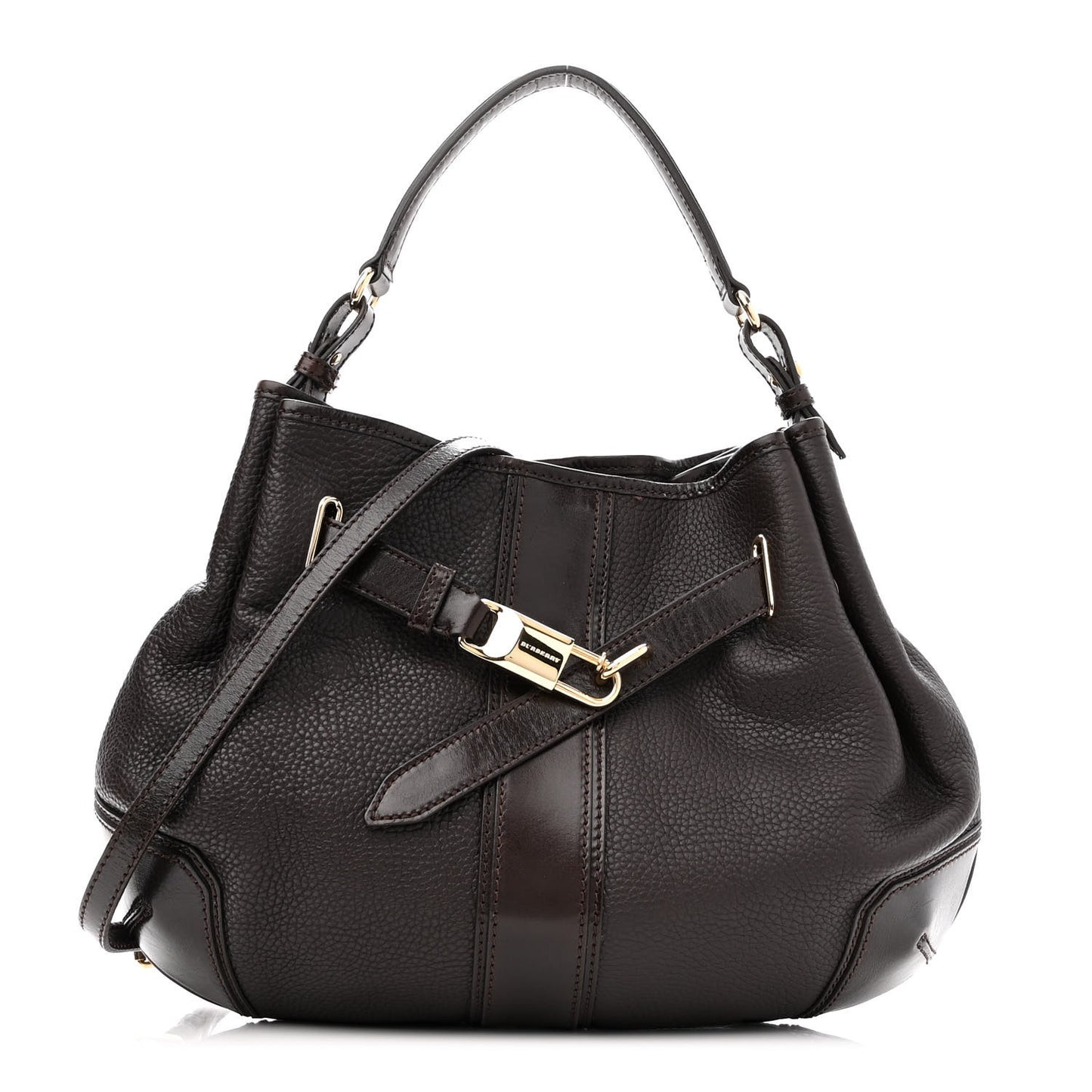 Grainy Calfskin Willenmore Hobo Dark Chocolate
