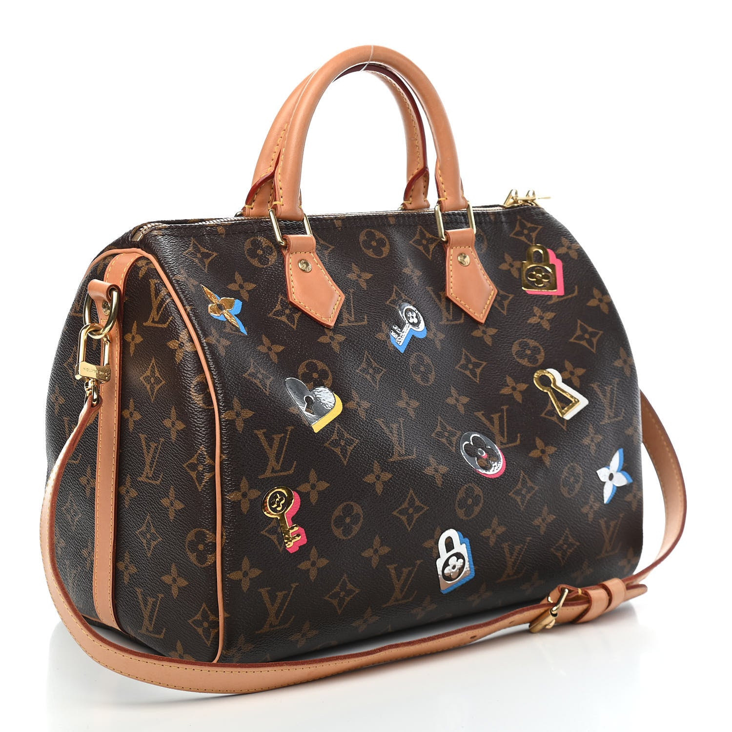 Louis Vuitton Monogram Love Lock Speedy Bandouliere 30 3 of 11