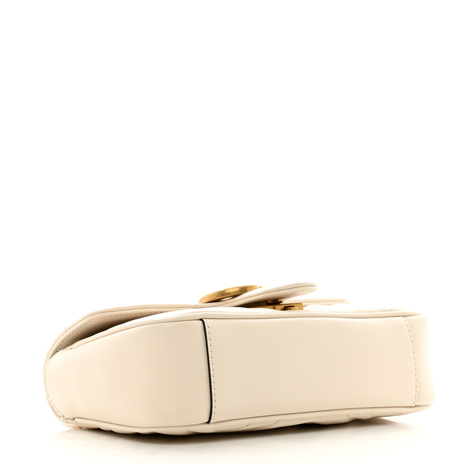 Gucci Calfskin Matelasse Mini GG Marmont Shoulder Bag White 4 of 10