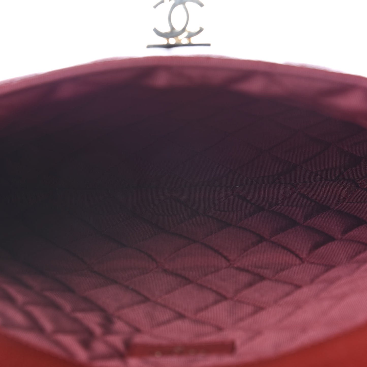 Caviar Quilted Large Golden Class Pouch Dark Red